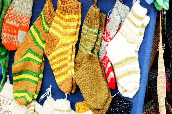 Traditionelle Wollsocken — Stockfoto