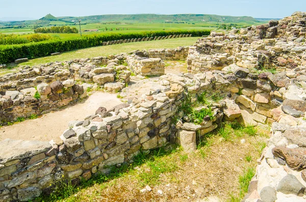 Su nuraxi di barumini na Sardinii, Itálie — Stock fotografie