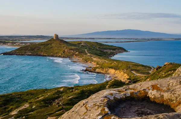 Sunset in San Giovanni di Sinis, Sardinia, Italy. — Stock Photo, Image