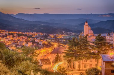 dağ town - lanusei (Sardunya, İtalya)