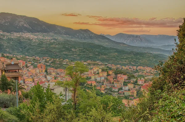 Гірського міста - lanusei (Сардинія, Італія) — стокове фото
