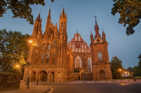 St Anne's and Bernadine's Churches in Vilnius, Lithuania — Stock Photo, Image