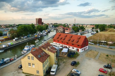 klaipeda eski şehir (Litvanya için havadan görünümü)