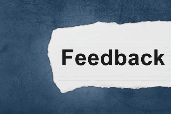 Feedback with white paper tears — Stock Photo, Image