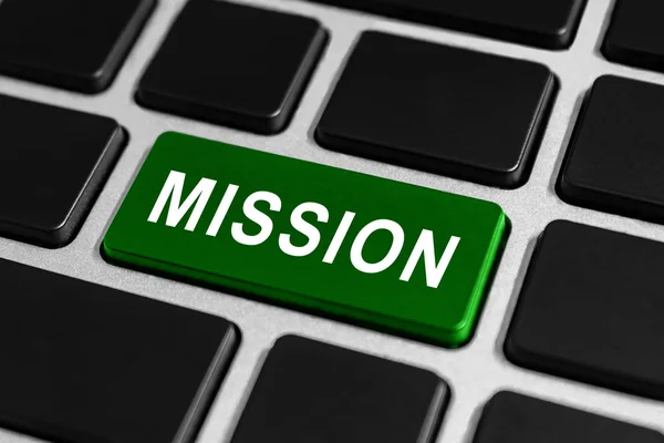 Missionstaste auf der Tastatur — Stockfoto