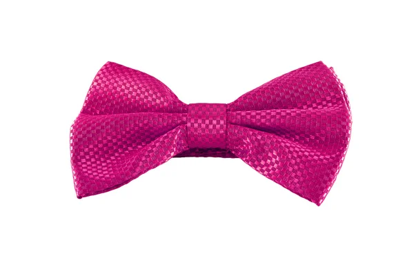 Laço rosa gravata isolada no fundo branco — Fotografia de Stock