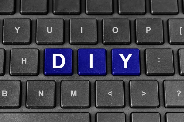 DIY or Do It Yourself palabra en el teclado —  Fotos de Stock
