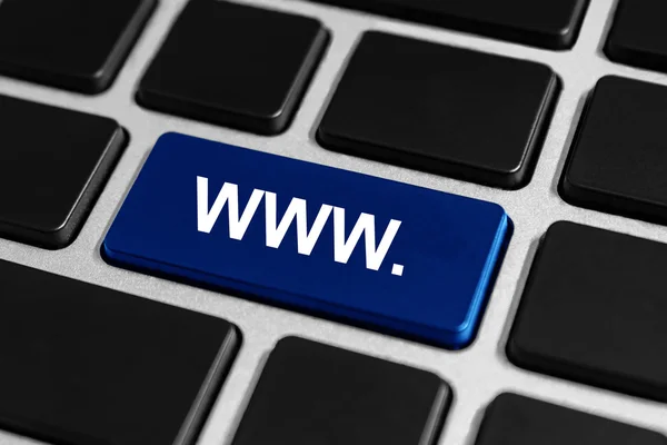 Www of world wide web knop op toetsenbord — Stockfoto