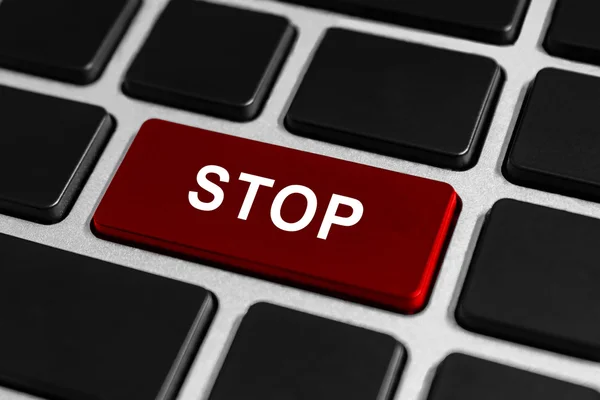 Stop button on keyboard — Stock Photo, Image