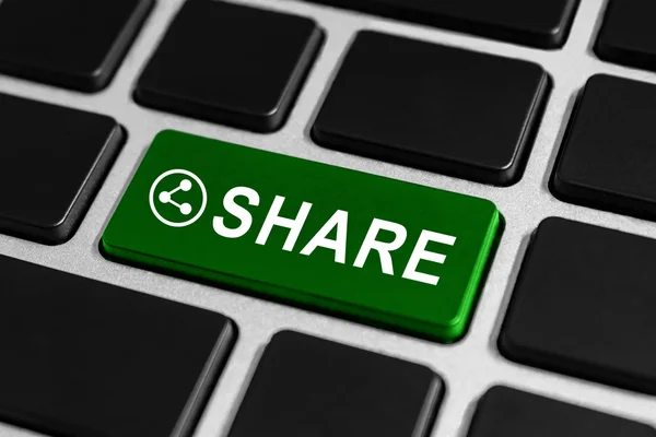 Share button on keyboard — Stock Photo, Image