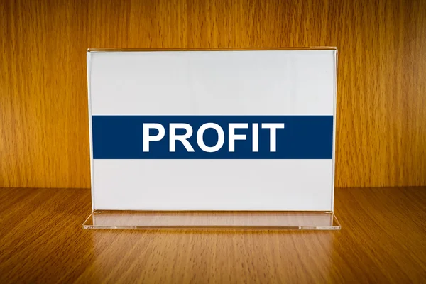 Profit on Acrylic card holder — Stock Photo, Image