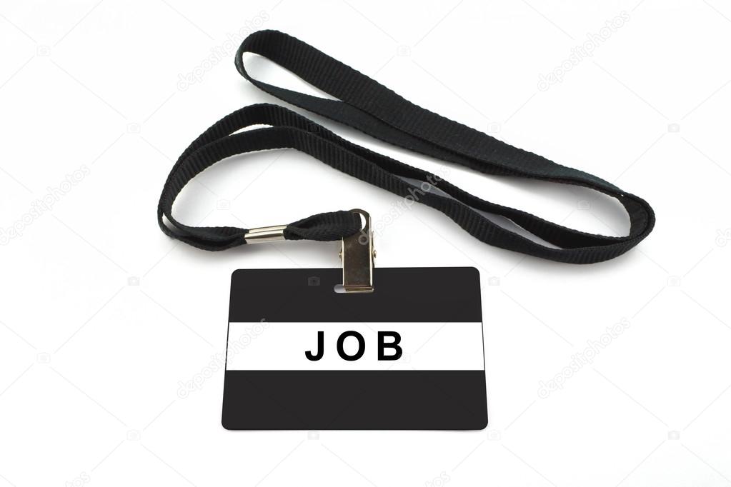 job badge isolated on white background