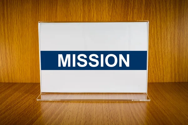 Missione su supporto carta acrilica — Foto Stock