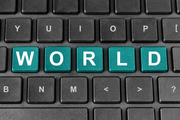 World word on keyboard — Stock Photo, Image
