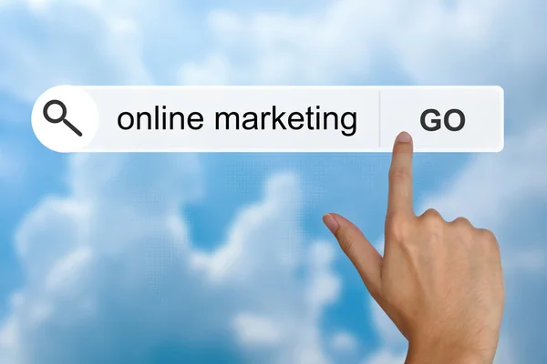 Online marketing op zoek toolbar — Stockfoto