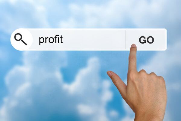 финансовая прибыль на панели инструментов поиска
