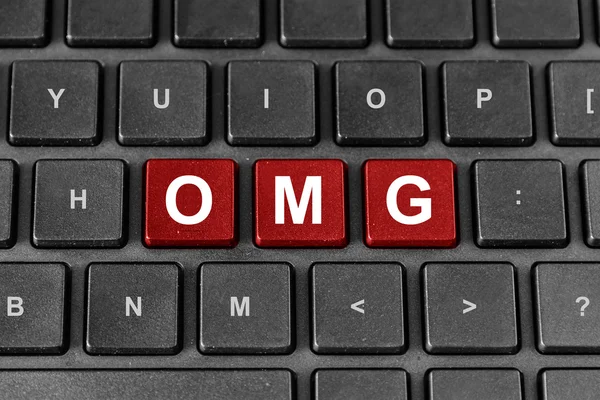 OMG or Oh My God word on keyboard — Stock Photo, Image