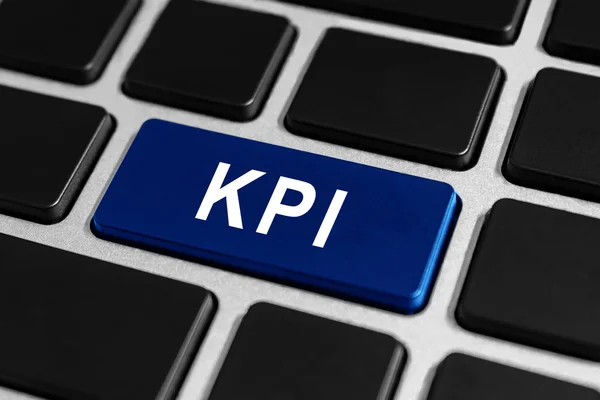 KPI of sleutel prestaties knop met een taalaanduiding op toetsenbord — Stockfoto