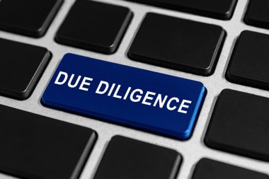 due diligence button on keyboard clipart