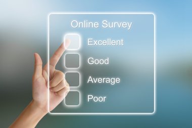 Online Anket iterek sanal ekranda el 