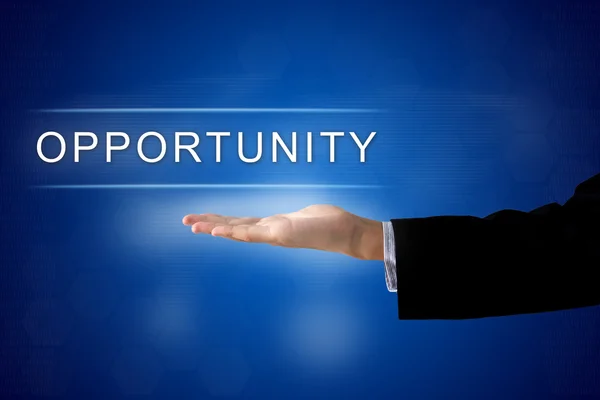 Opportunity button on virtual screen — Stock Photo, Image