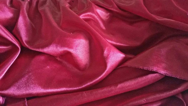 Red Silk Fabric Texture Background — Stock Photo, Image