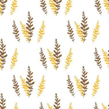 Sıcak Renk Tasarımında Zarif Çiçeksiz Desen.