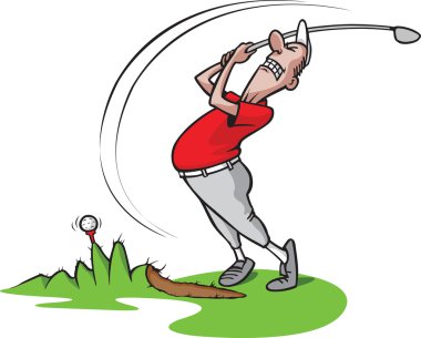 Goofy Golfer Divot clipart