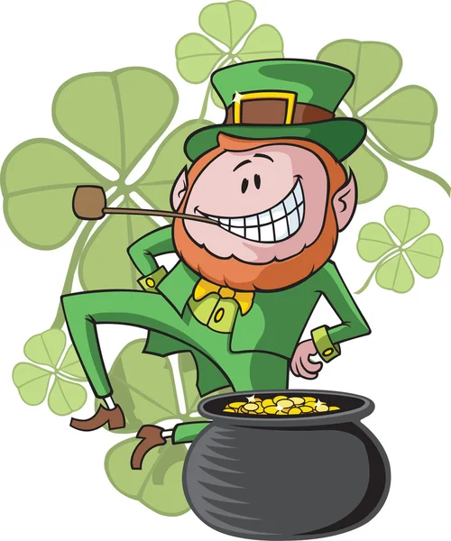 Leprechaun dansant — Image vectorielle