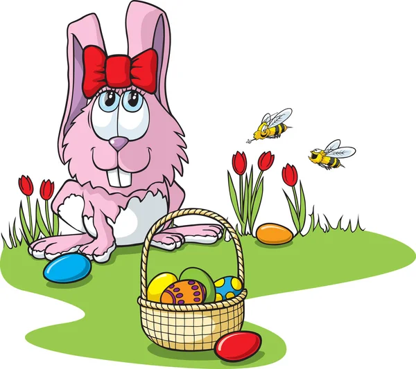 Cute Easter króliczek — Wektor stockowy