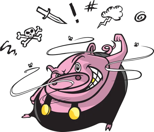 Дорожная свинья — стоковый вектор