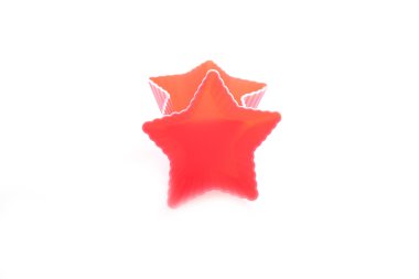 bir dizi üzerinde beyaz bir arka plan izole bisküvi için kalıplar.