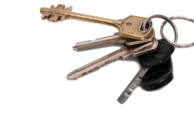 Anahtarlar beyaz üzerine izole edilmiş