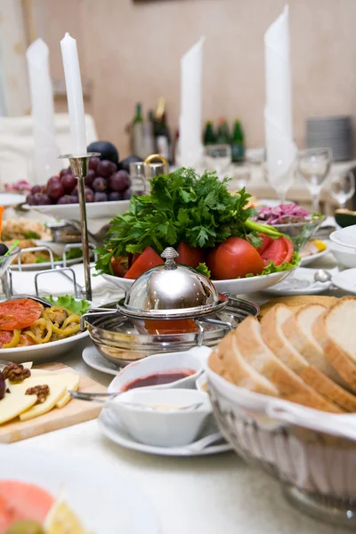 Table with food — Stock Photo, Image