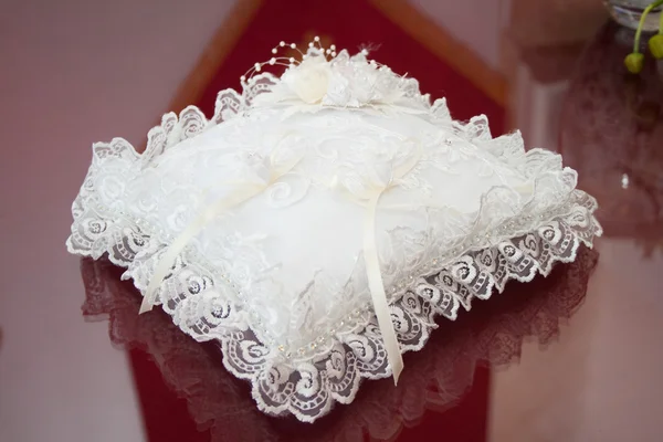 White lace pillow — Stock Photo, Image