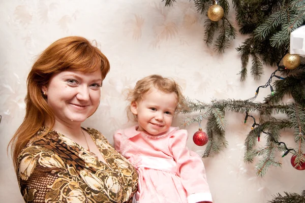 Madre figlia e Natale — Foto Stock