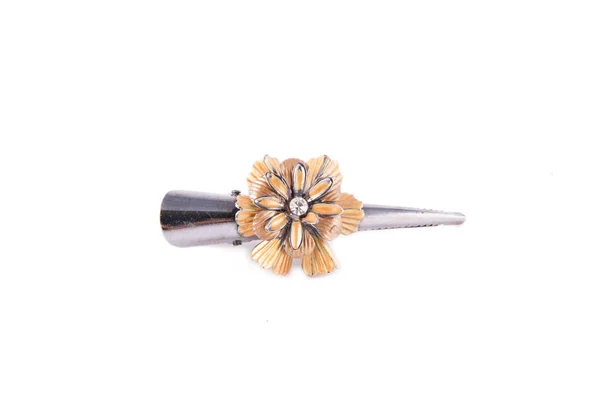 Hairpin in the form of a flower isolated on a white — Stock Photo, Image