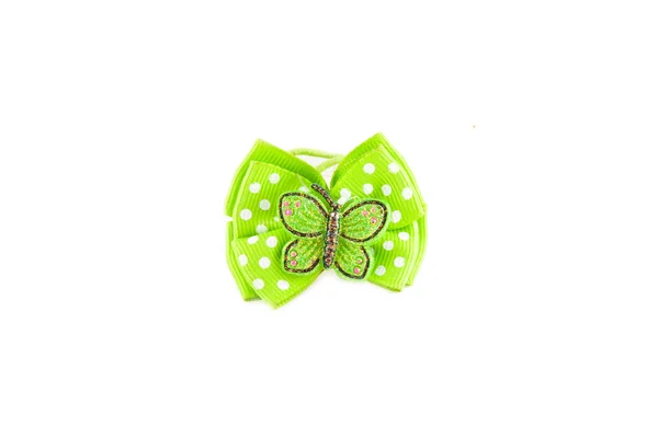 Green clip for women white background — Stock Photo, Image
