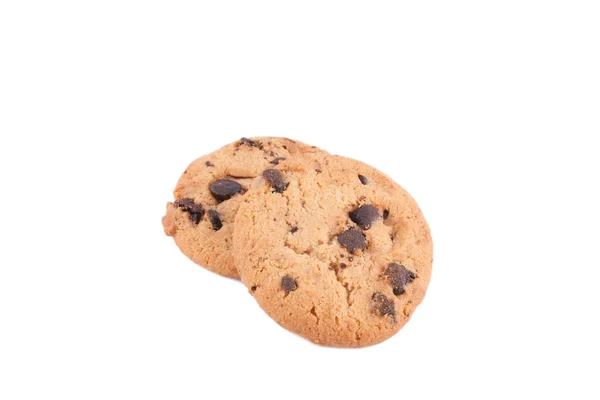 çikolata Çerezler üzerinde beyaz izole küçük parça.