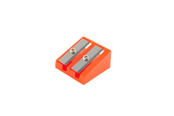 New red sharpener. Isolated on white background. — Stock Photo, Image