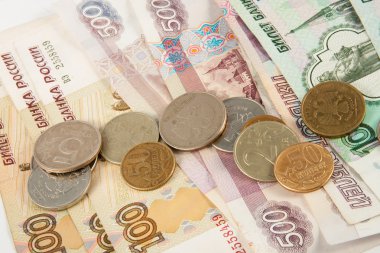 bin Rus banknotların arka planı