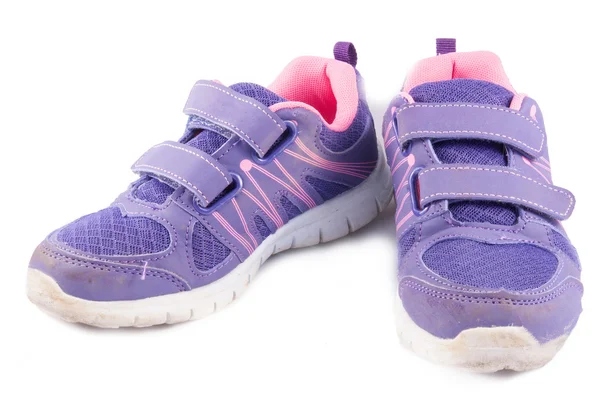 Brand old purple sneakers — Stock Photo, Image