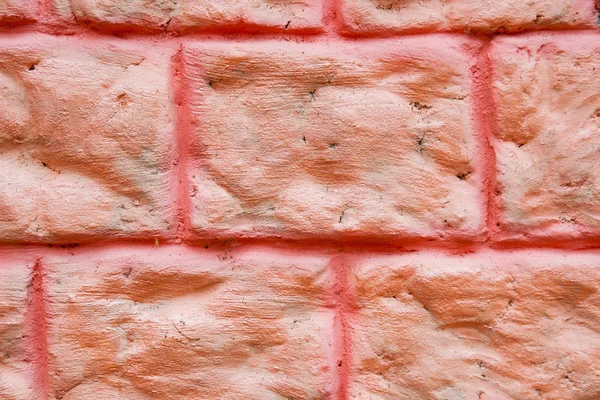 Painted red brick wall as a background image — Stock Photo, Image