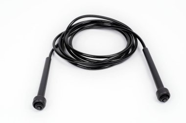 Fiziksel eğitim için ip atlama, çapraz uyum, fizyoterapi, vücut sağlığı, egzersiz, pilates ve vücut geliştirme, beyaz arka planda izole edilmiş.