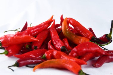 red pepper pickles spicy natural food, natural vegetable condiment and spicy food seasoning on white background