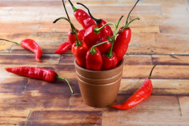 Kırmızı acı biber, doğal baharatlı meyve, kırmızı biber, baharatlı turşu..