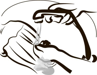 Şampuan süren ve müşterinin saçına masaj yapan bir kadın. Bir kuaförde saçını yıkayan bir kadın. Güzellik salonu tarzı tasvirler. Hayali bir hikaye ve karakter. çizgi film sanatı