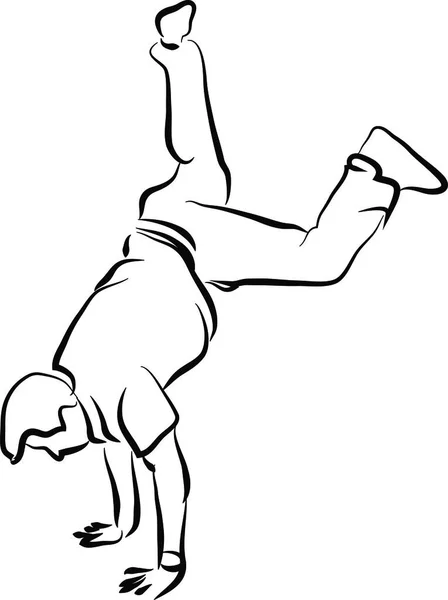 Man Dancing Breakdance Street Dance Silhouette Fictional Character Plot — Photo