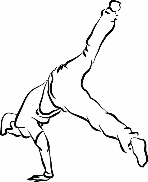 Man Dancing Breakdance Street Dance Silhouette Fictional Character Plot —  Fotos de Stock