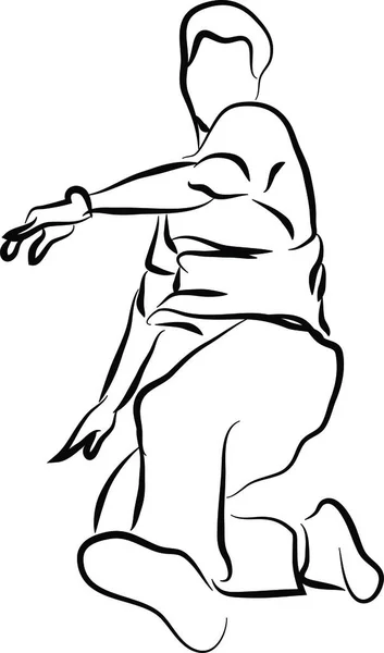 Muž Tančí Breakdance Nebo Street Dance Siluetu Fiktivní Charakter Zápletka — Stock fotografie